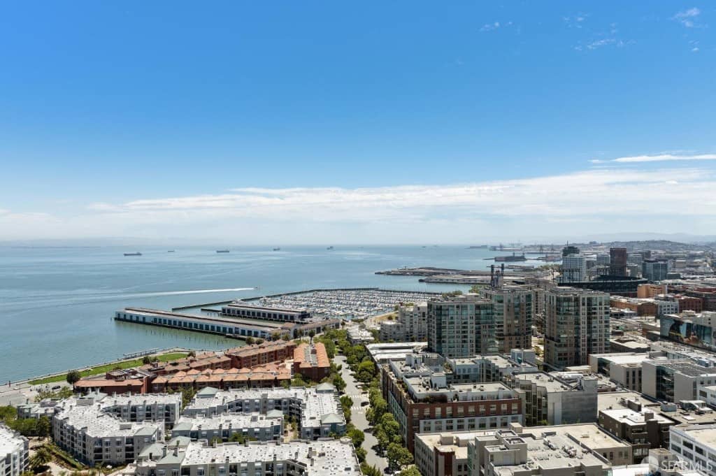 San Francisco waterfront viewed from above
